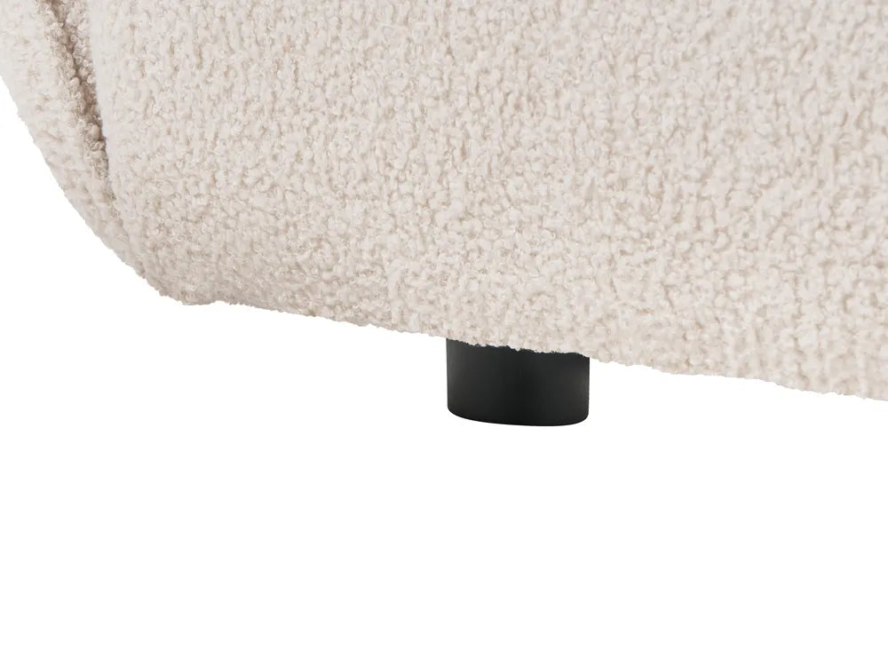 Modular Corner Sofa 5 Seater Boucle Off-White Left Hand Leiani