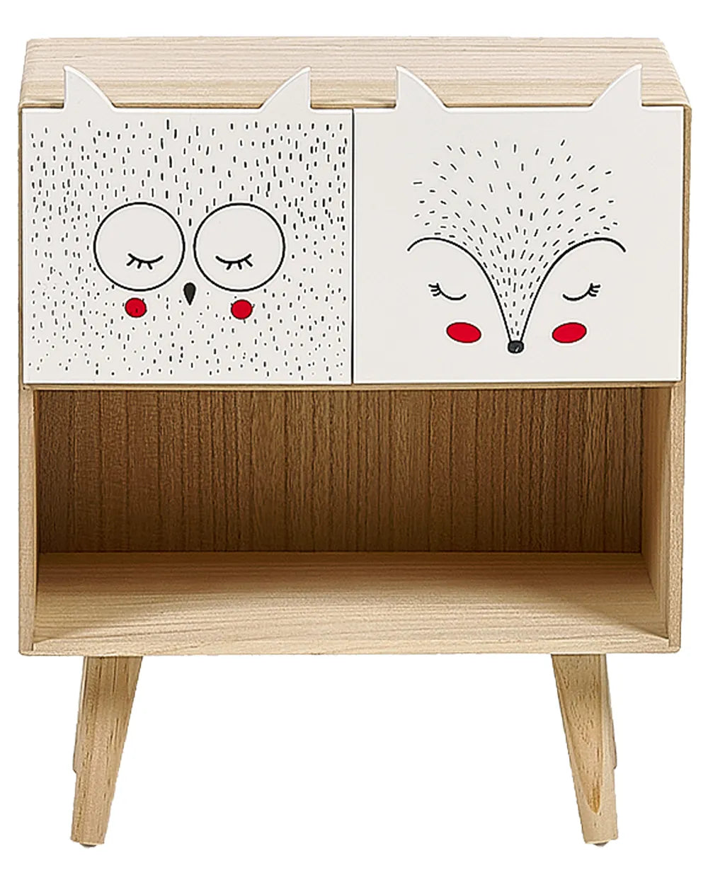 2 Drawer Bedside Table Light Brown Harmony