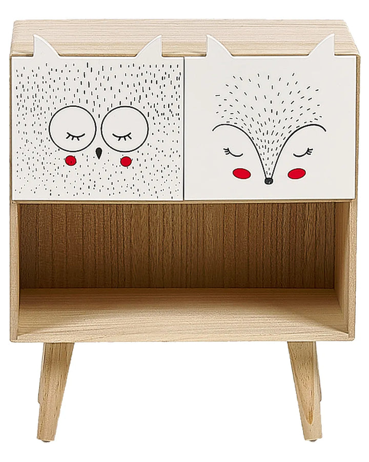 2 Drawer Bedside Table Light Brown Harmony