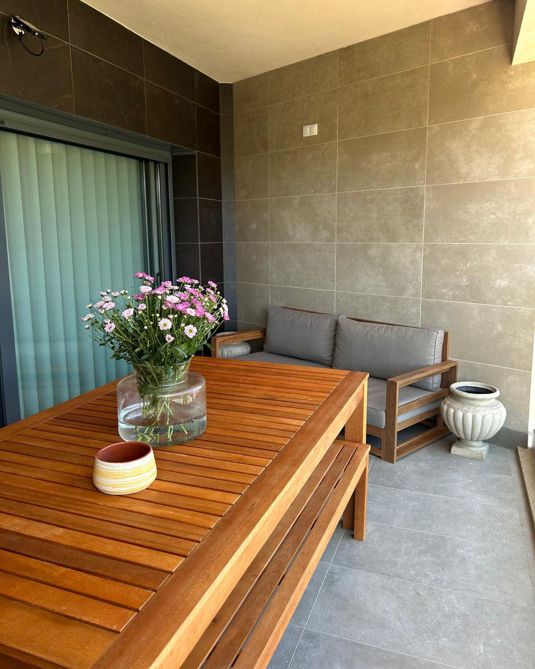 Monsano Garden Dining Table  190 cm 105 cm Eucalyptus Wood Brown