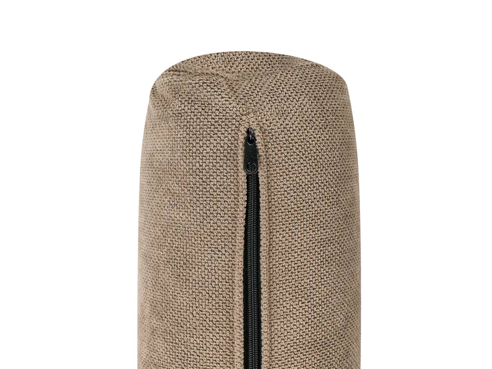 Corner Sofa 3 Seater Fabric Brown Right Hand Emilio