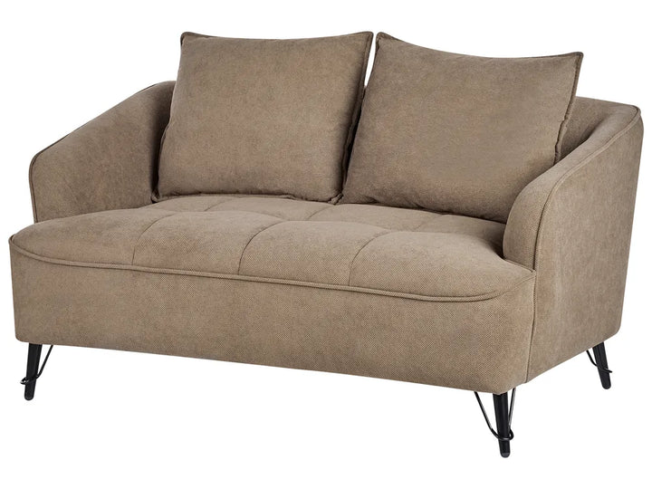 Sofa 2 Seater Fabric Light Brown Adame