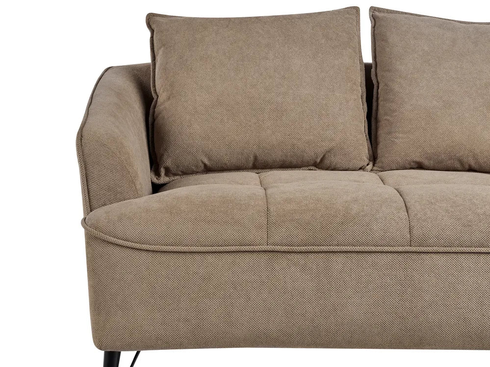 Sofa 2 Seater Fabric Light Brown Adame