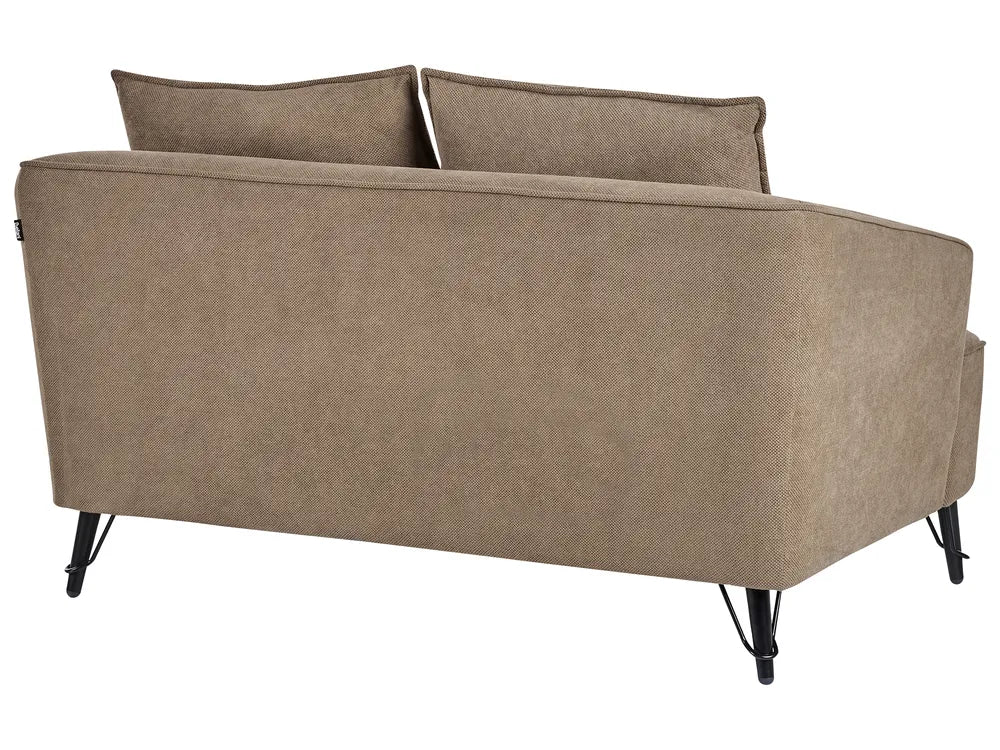 Sofa 2 Seater Fabric Light Brown Adame