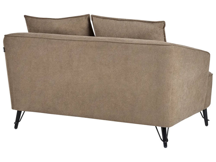 Sofa 2 Seater Fabric Light Brown Adame