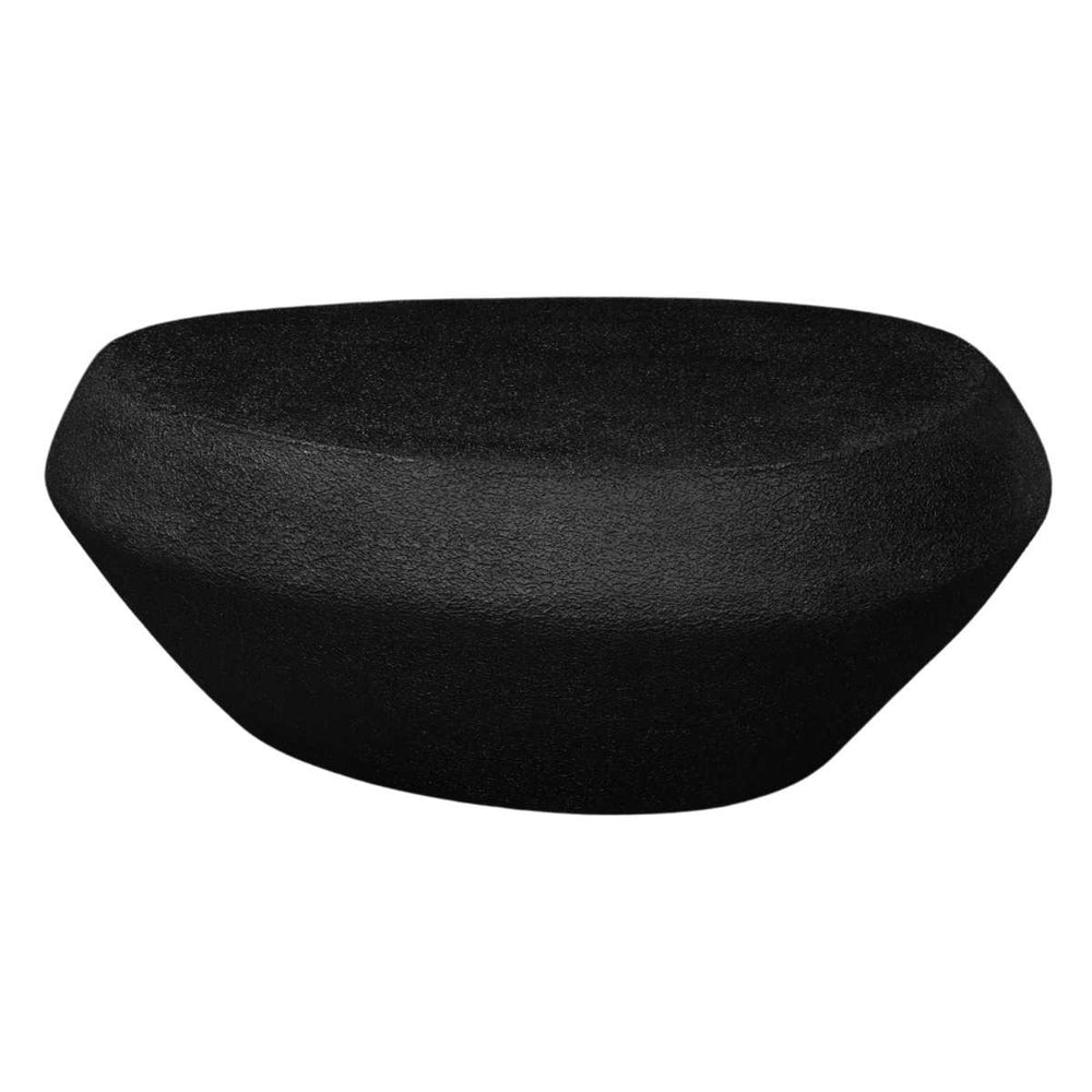 Black bowl on a white background