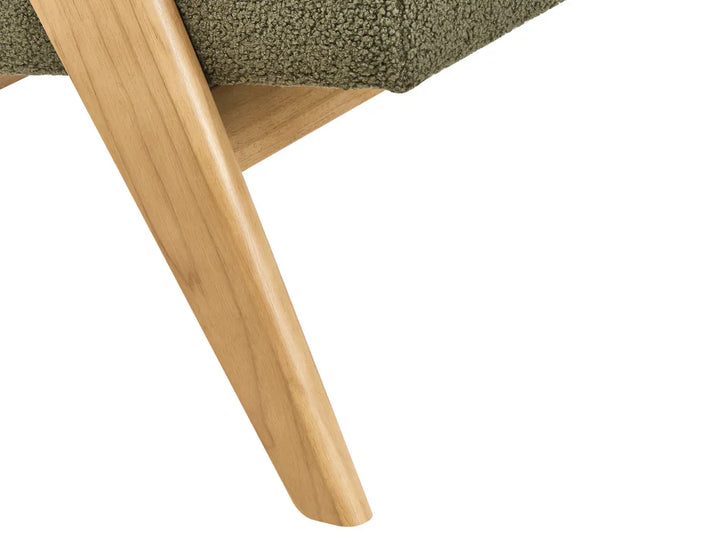 Sofa 2 Seater Boucle Green/ Light Brown Ludine