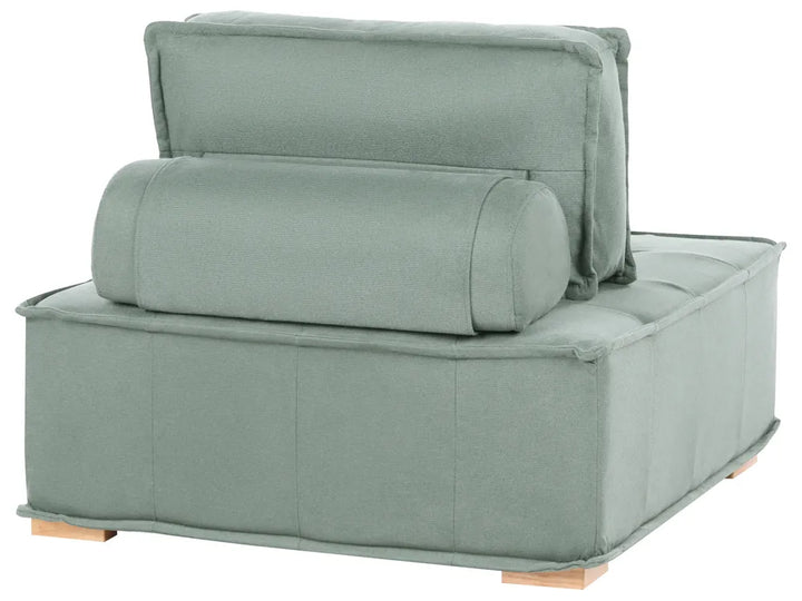 Modular Sofa 2 Seater Fabric Light Green Oxford