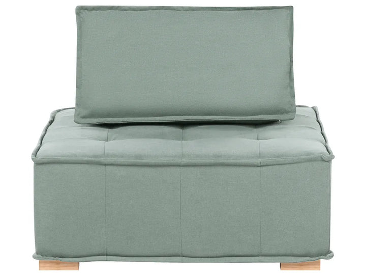 Modular Sofa 2 Seater Fabric Light Green Oxford