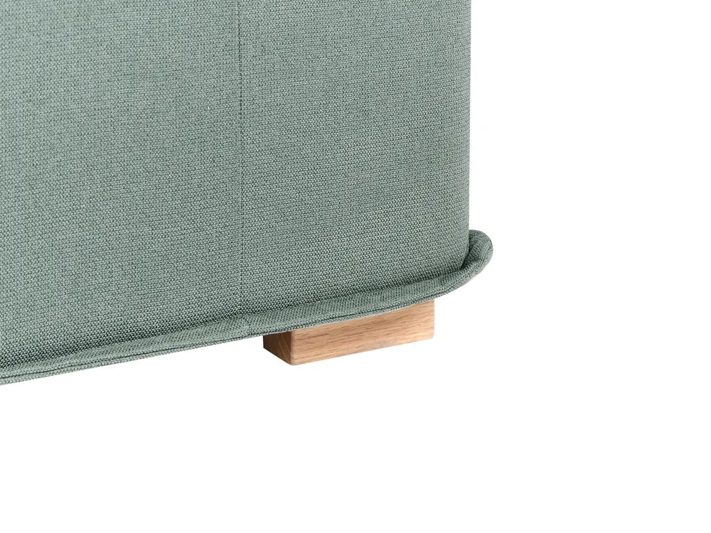 Modular Sofa 2 Seater Fabric Light Green Oxford