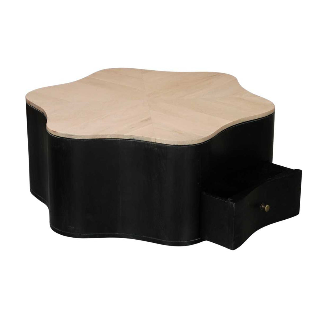 Boho Wooden Star Low Coffee Table