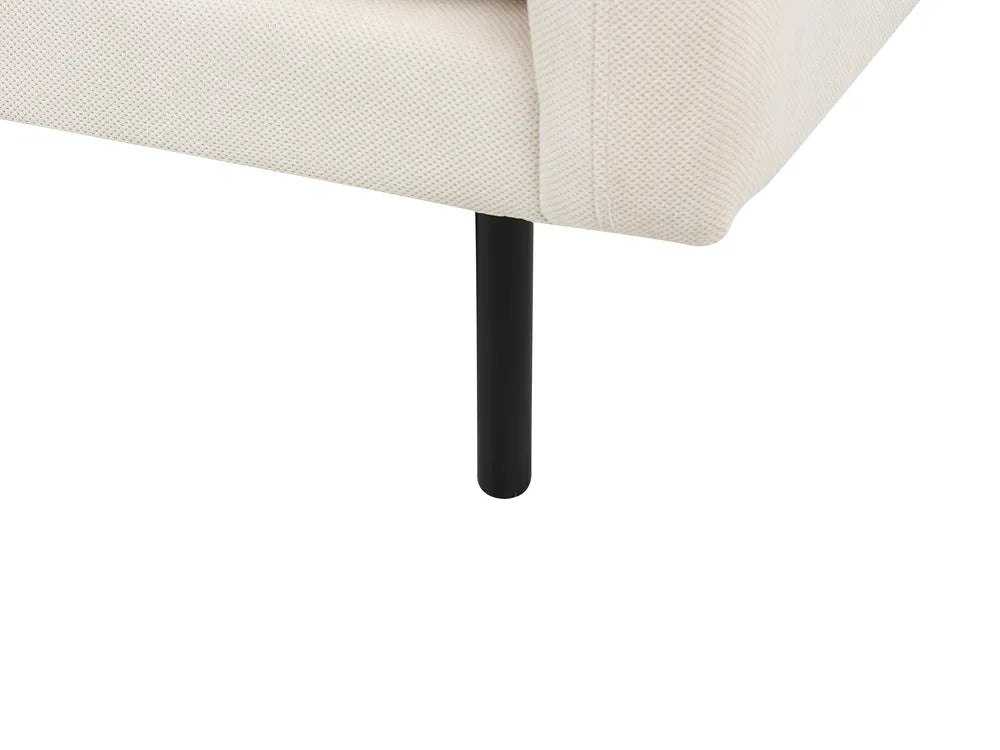Corner Sofa 4 Seater Fabric Light Beige Right Hand Praylow