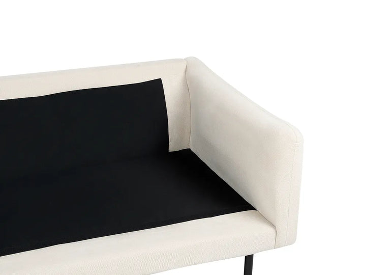 Corner Sofa 4 Seater Fabric Light Beige Right Hand Praylow