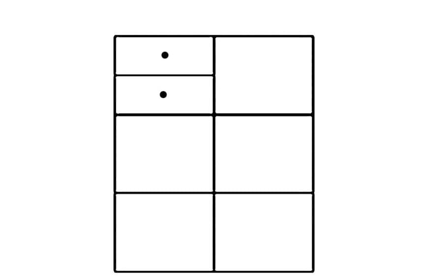 Yinn White High Gloss Tall 2 Door Sideboard