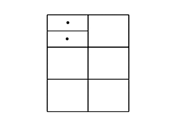 Yinn White High Gloss Tall 2 Door Sideboard