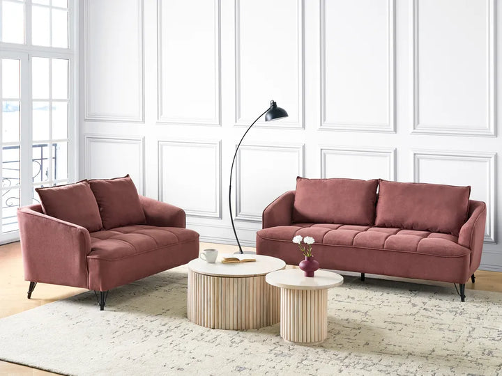 Sofa 2 Seater Fabric Burgundy Adame