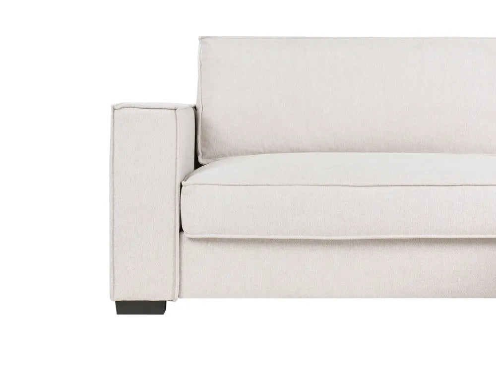 Corner Sofa Fabric Light Beige Left Hand Edyth