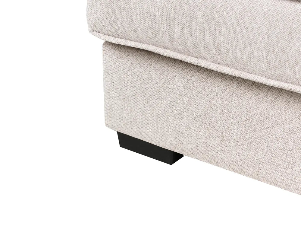 Corner Sofa Fabric Light Beige Left Hand Edyth