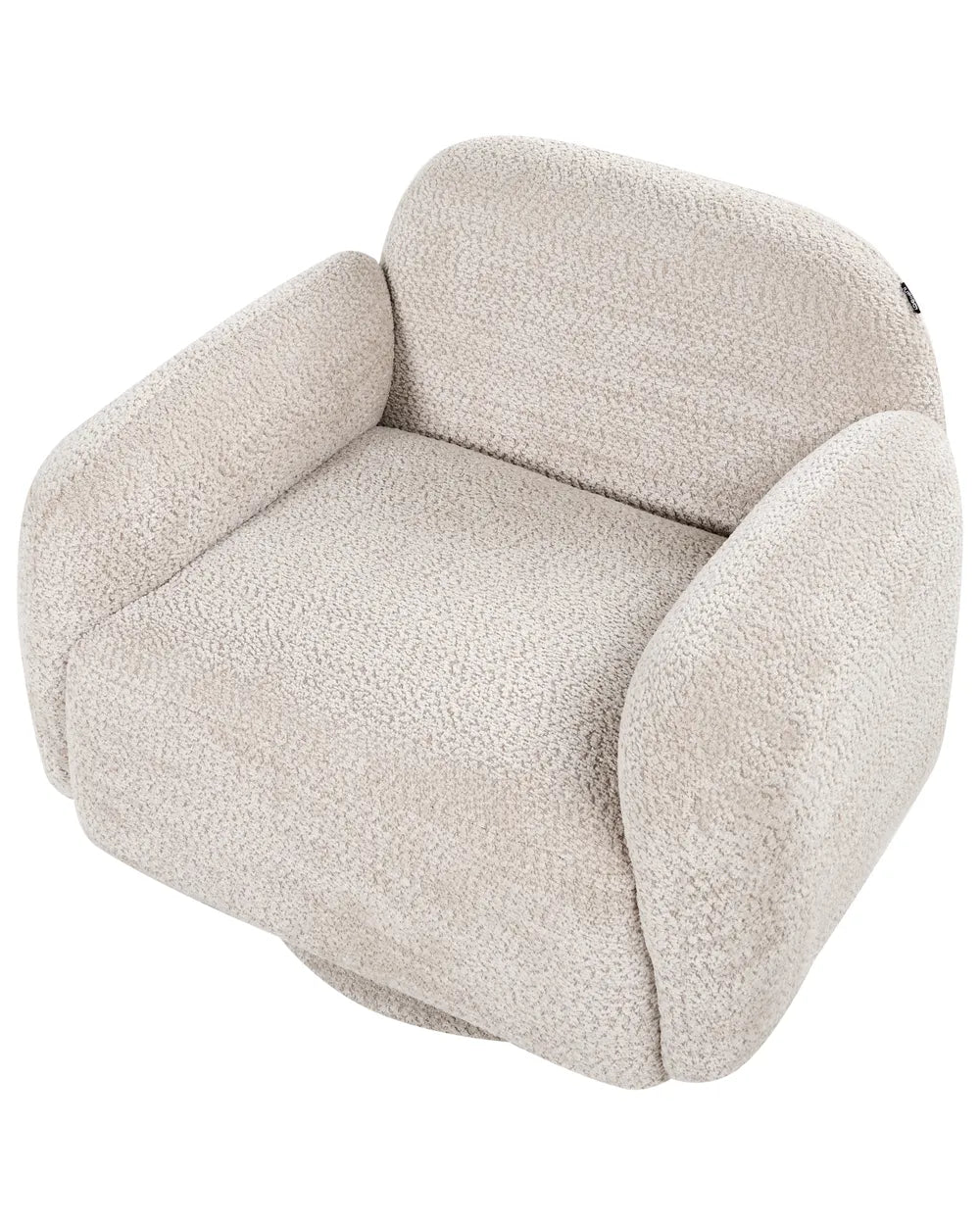 Swivel Armchair Fabric Beige Azurdee