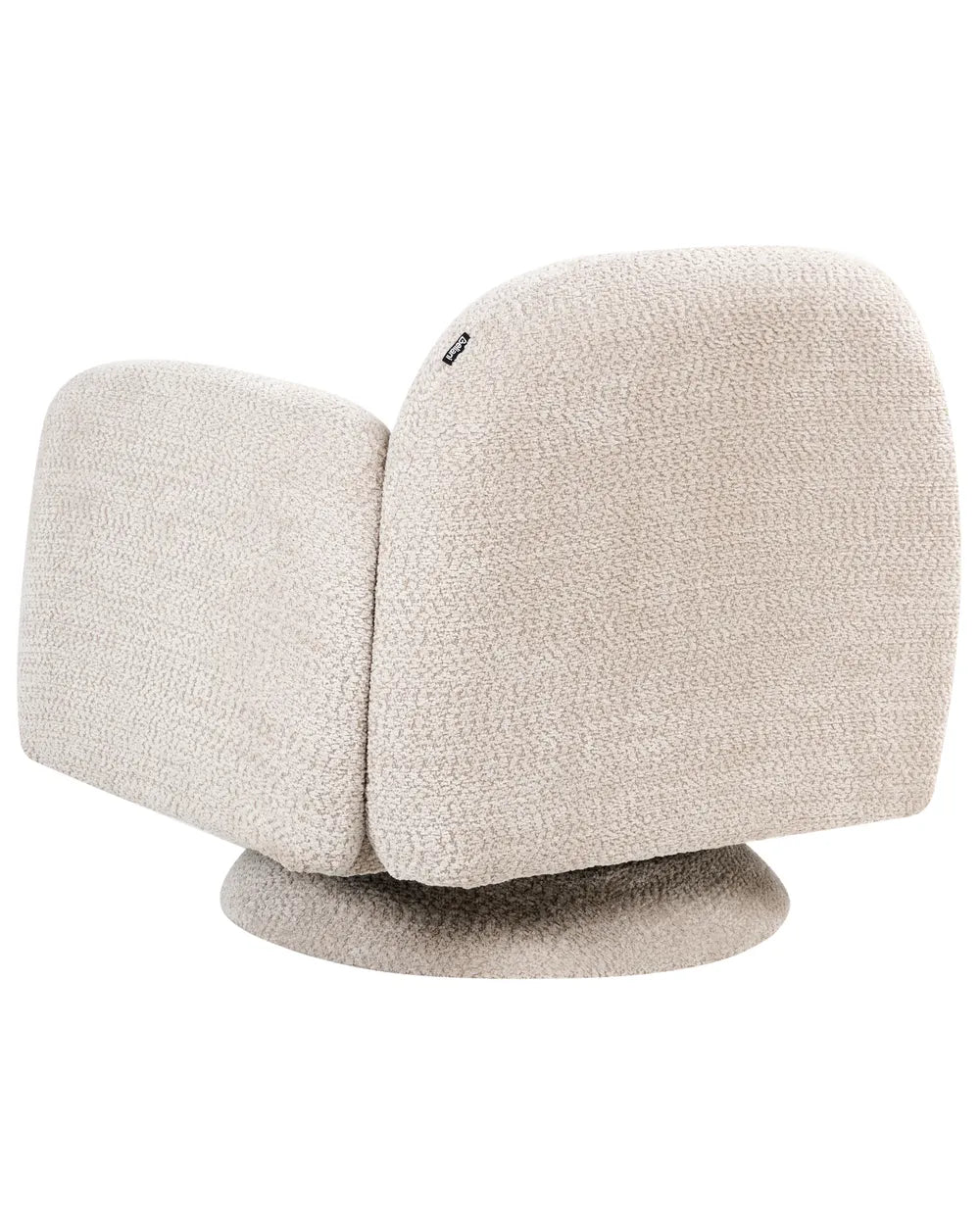 Swivel Armchair Fabric Beige Azurdee