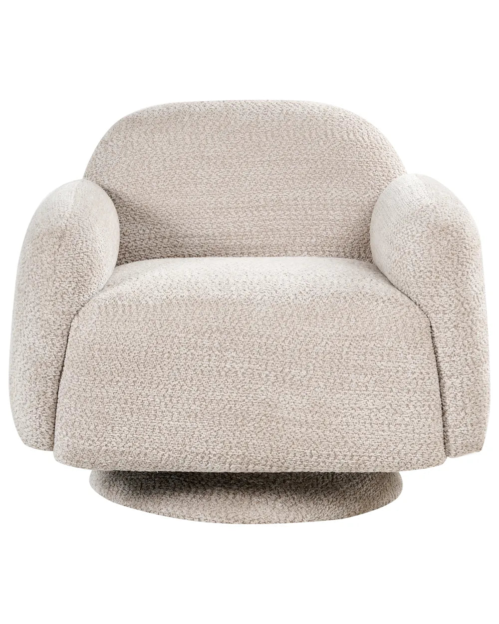 Swivel Armchair Fabric Beige Azurdee