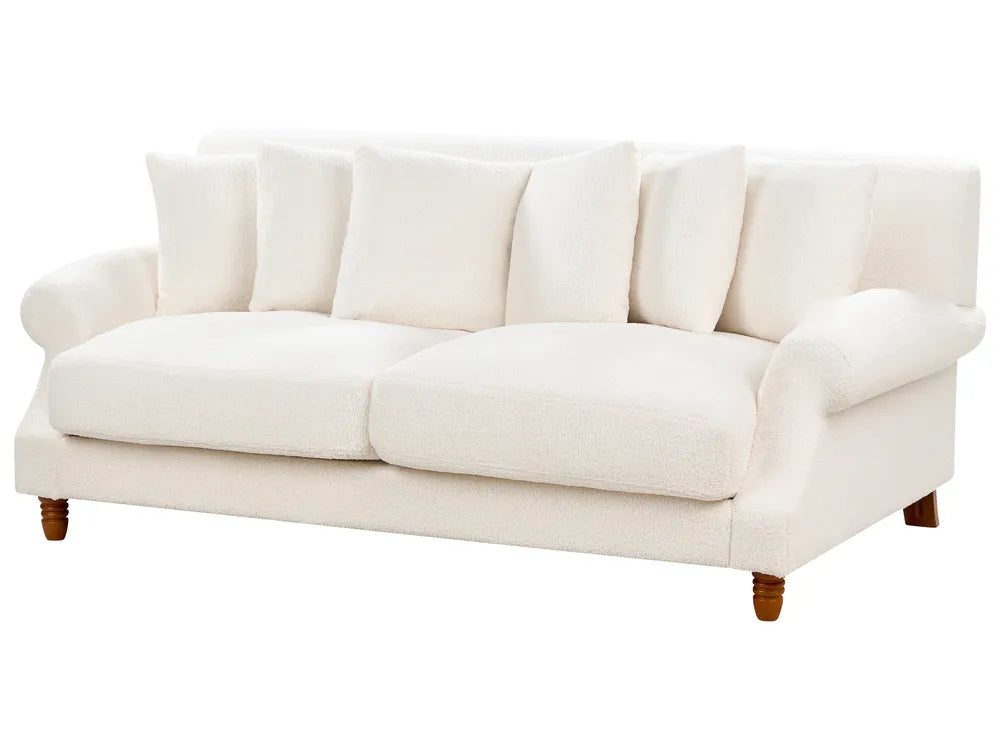 Sofa 2 Seater Boucle Off-White Elaiza