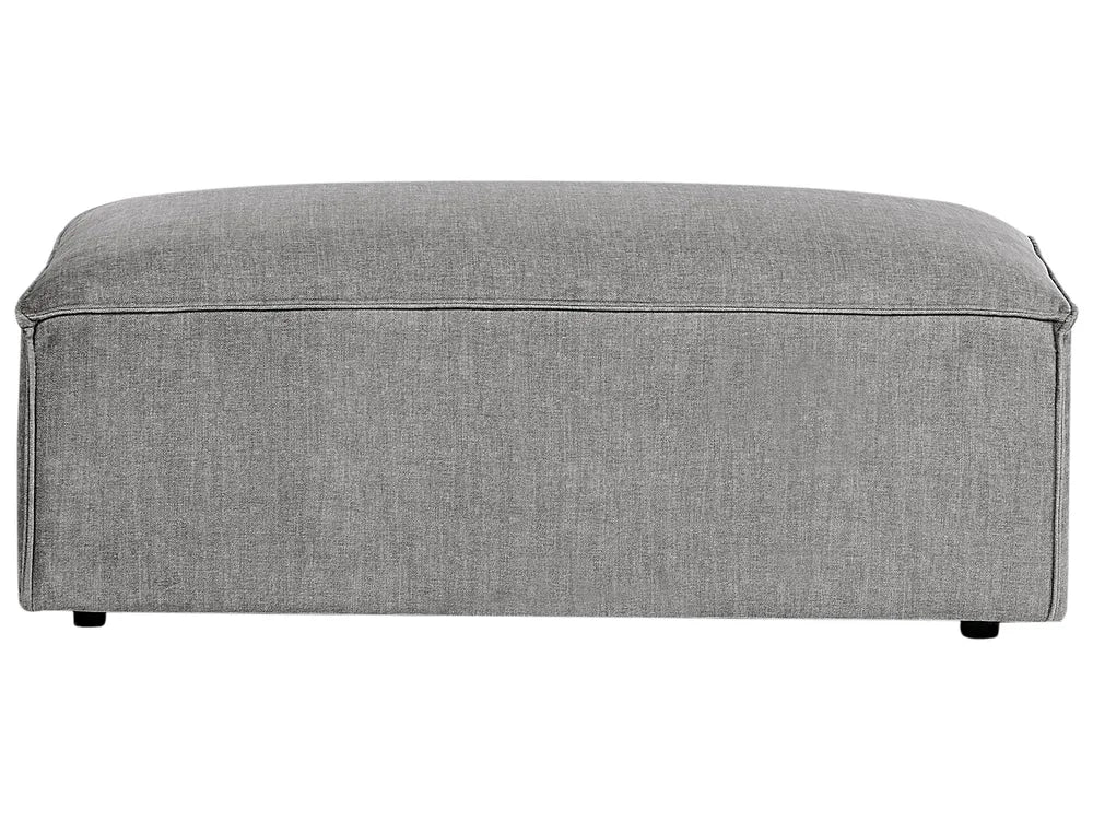 Modular Sofa 2 Seater Fabric Grey with Ottoman Bouke