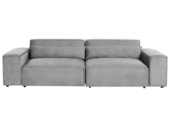 Modular Sofa 2 Seater Fabric Grey with Ottoman Bouke
