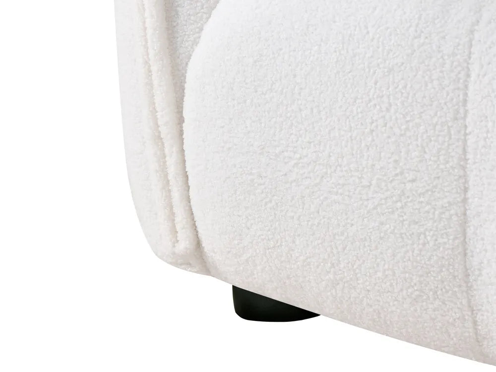 Sofa 2 Seater Boucle White Elan