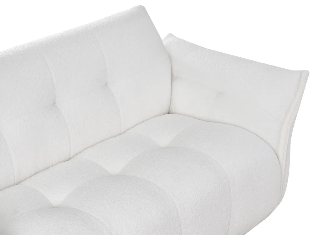 Sofa 2 Seater Boucle White Elan