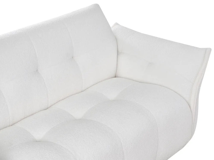 Sofa 2 Seater Boucle White Elan