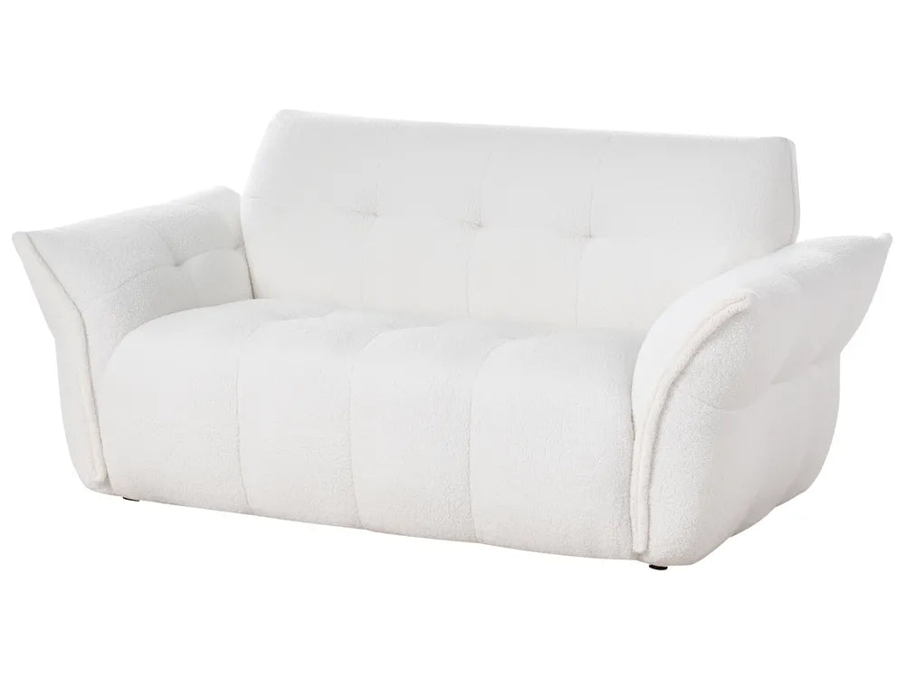 Sofa 2 Seater Boucle White Elan