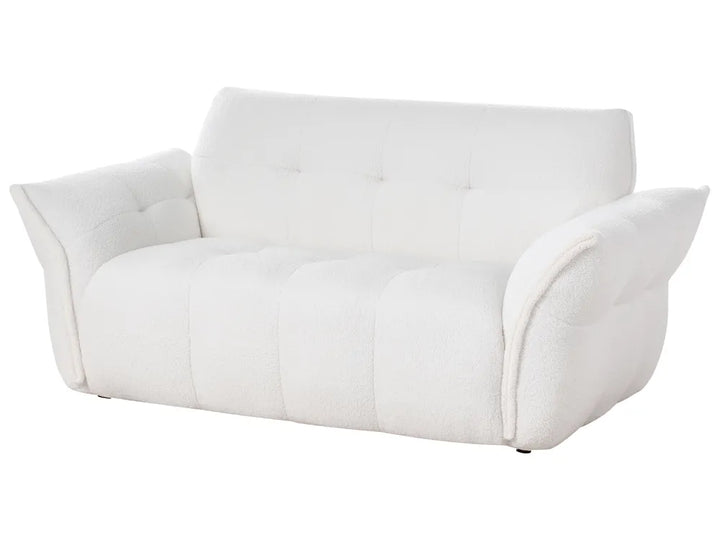 Sofa 2 Seater Boucle White Elan