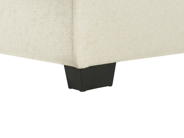 Corner Sofa Bed 3 Seater Fabric Beige Right Hand Loette