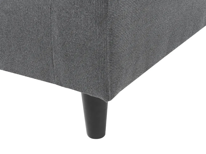 Corner Sofa 3 Seater Fabric Dark Grey Left Hand Idou