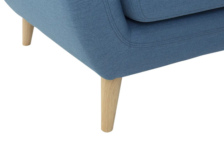 Corner Sofa 3 Seater Fabric Blue Left Hand Odesser