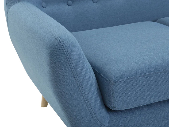 Corner Sofa 3 Seater Fabric Blue Left Hand Odesser