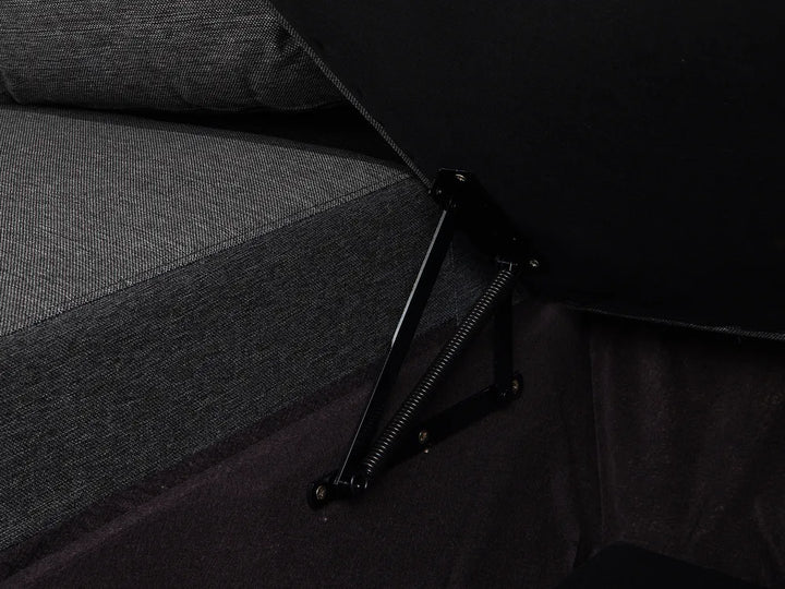 U-Shape Sofa Bed 5 Seater Fabric Dark Grey with Storage Kellems