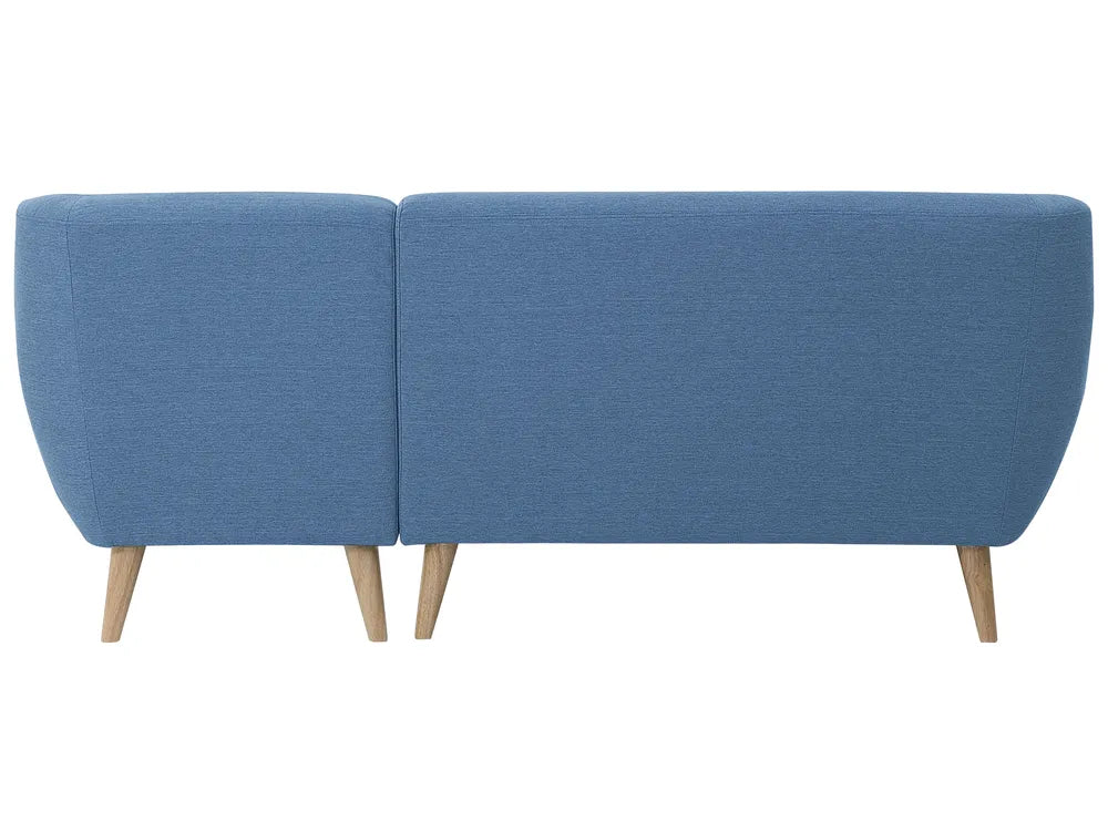 Corner Sofa 3 Seater Fabric Blue Left Hand Odesser