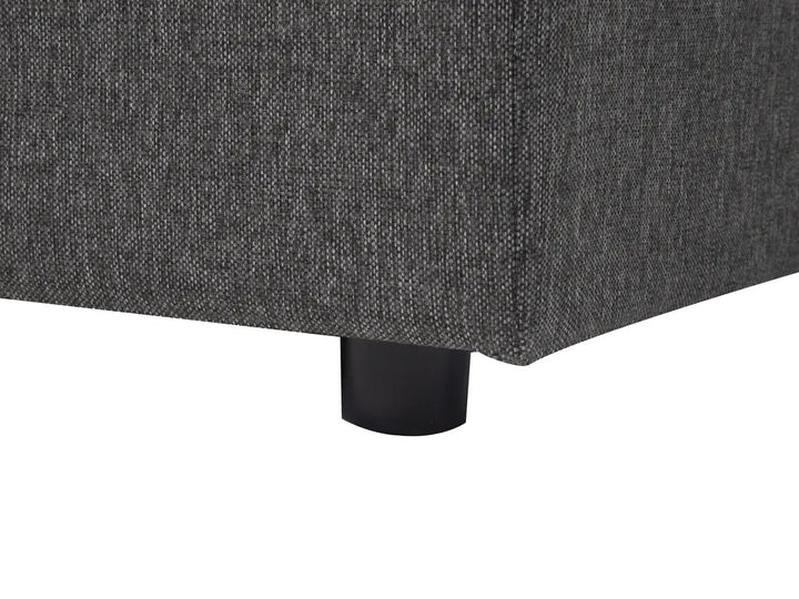 U-Shape Sofa Bed 5 Seater Fabric Dark Grey with Storage Kellems