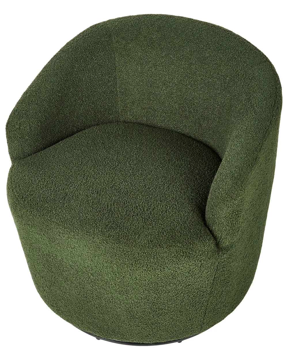 Swivel Armchair Boucle Dark Green Halcott