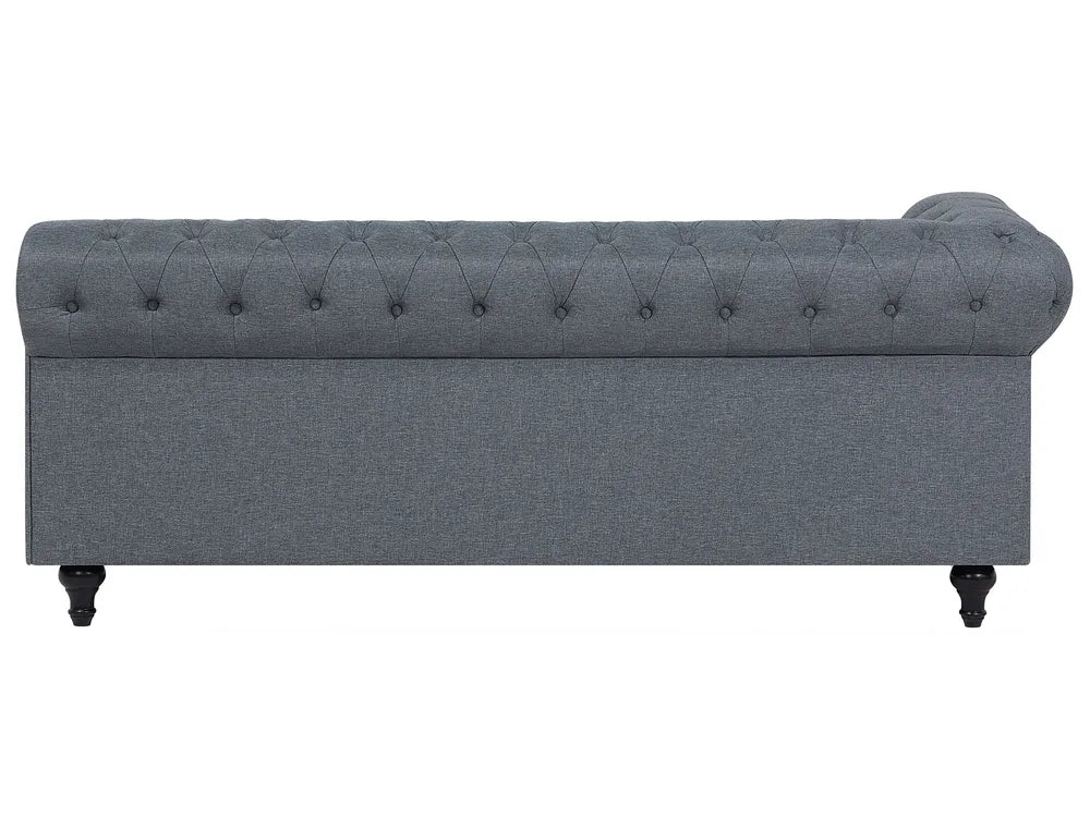Corner Sofa 6 Seater Fabric Grey Left Hand Besnard