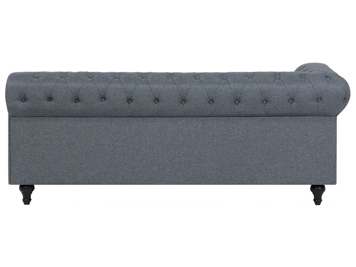 Corner Sofa 6 Seater Fabric Grey Left Hand Besnard