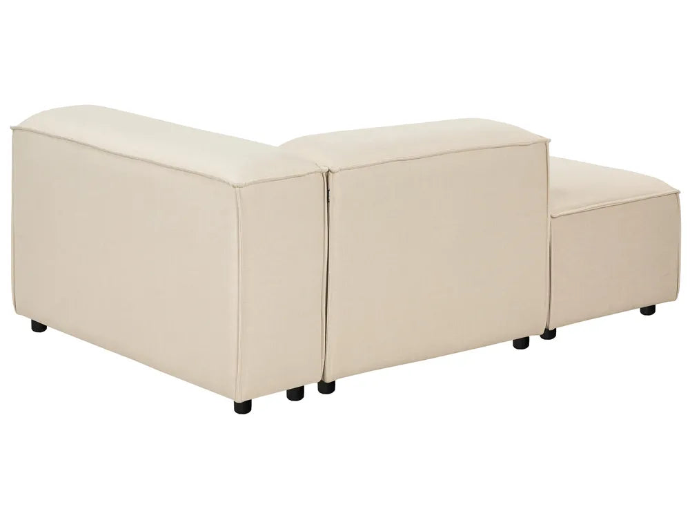 Modular Corner Sofa 4 Seater Fabric Beige Right Hand Oakham
