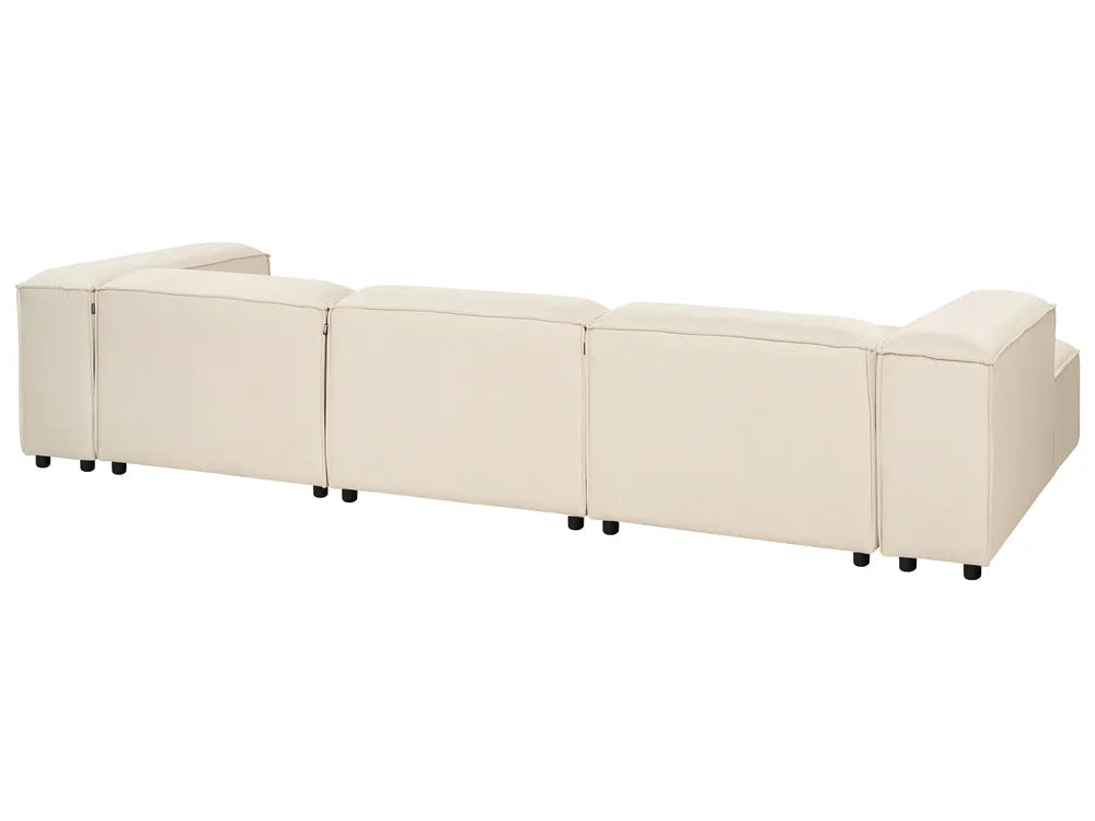 Modular Corner Sofa 4 Seater Fabric Beige Right Hand Oakham