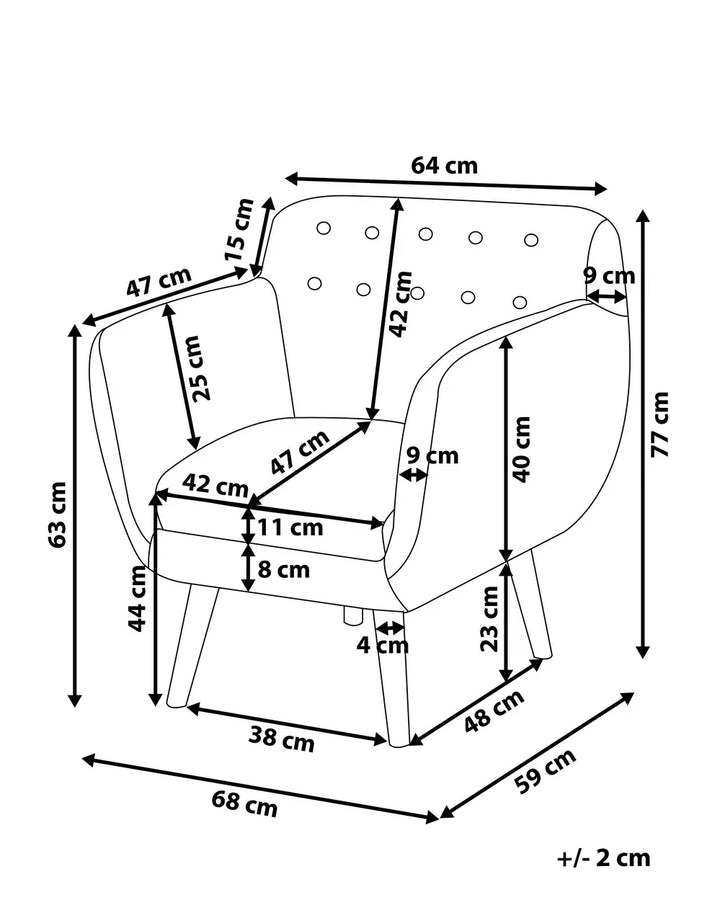 Armchair Boucle White Reshami