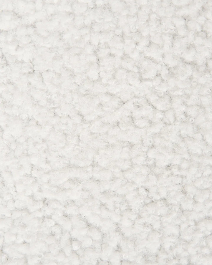 Armchair with Footstool Boucle White Tybias