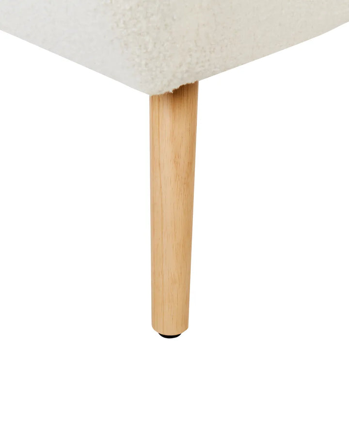 Armchair Boucle White Reshami