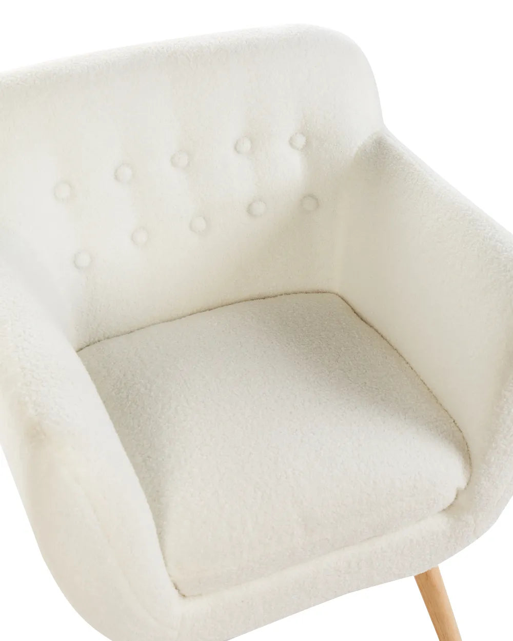 Armchair Boucle White Reshami