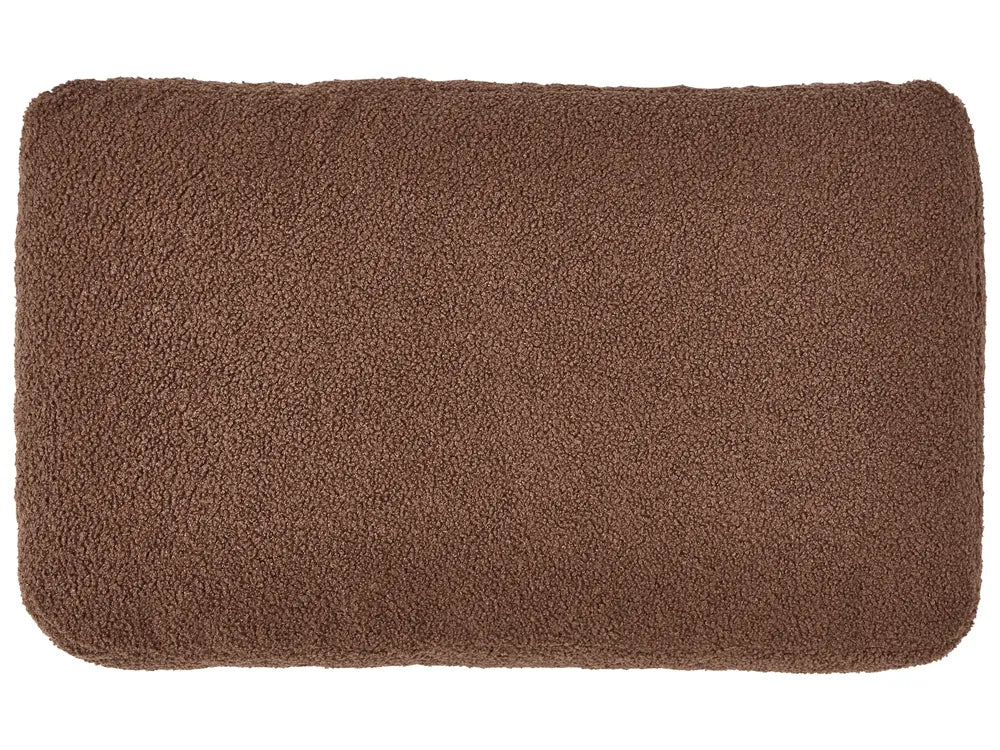 Corner Sofa 3 Seater Boucle Brown Right Hand Weller